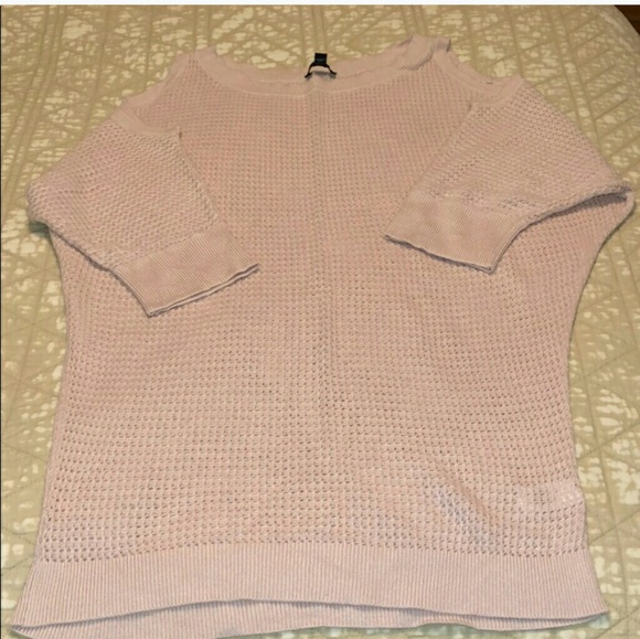 💗Light pink Express cold shoulder net top - Picture 3 of 3